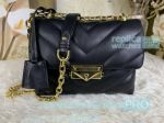 New Grade Quality Clone Michael Kors Cece Large Black Genuine Leather Women's Chain Bag